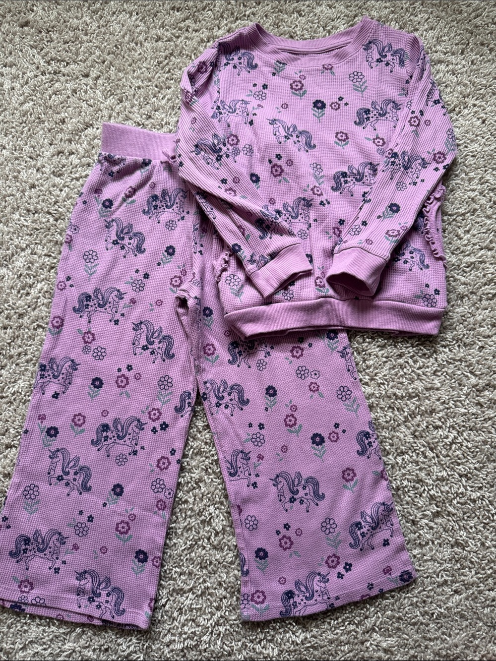 Garanimals Purple Lilac Unicorn Print Kids Matching Set